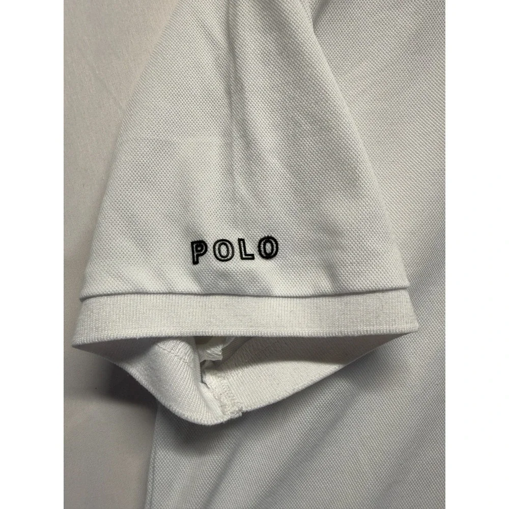 Polo Ralph Lauren Polo Shirt Mens Large White Pony Logo Cotton Golf Tennis